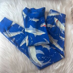 Hanna Andersson Shark Long John Pajama Set Size 6-7